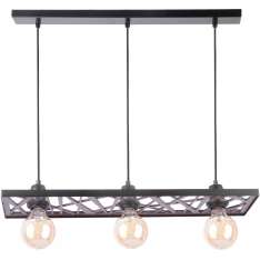 Lampa wisząca 31737 Magnum Ażur 3 prostokąt czarny 3 xe27 Max 60W