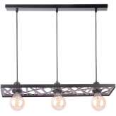 Lampa wisząca 31737 Magnum Ażur 3 prostokąt czarny 3 xe27 Max 60W