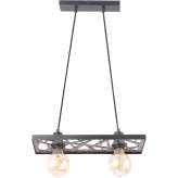 Lampa wisząca 31738 Magnum Ażur 2 prostokąt czarny 2 xe27 Max 60W
