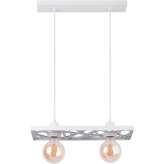 Lampa wisząca 31846 Magnum Ażur 2 prostokąt biały 2 xe27 Max 60W