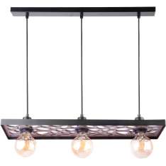 Lampa wisząca 31731 Magnum Stone 3 prostokąt czarny 3 xe27 Max 60W