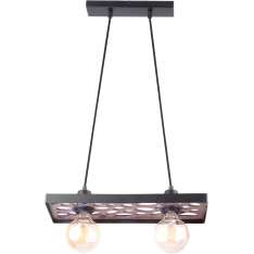 Lampa wisząca 31732 Magnum Stone 2 prostokąt czarny 2 xe27 Max 60W