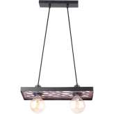 Lampa wisząca 31732 Magnum Stone 2 prostokąt czarny 2 xe27 Max 60W