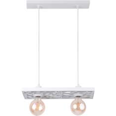 Lampa wisząca 31840 Magnum Stone 2 prostokąt biały 2 xe27 Max 60W