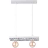 Lampa wisząca 31840 Magnum Stone 2 prostokąt biały 2 xe27 Max 60W