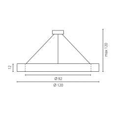 Lampa wisząca Ramko Tubus LED 120