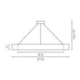 Lampa wisząca Ramko Tubus LED 120