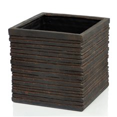 Venezia lekka donica o oryginalnej sześciennej formie i ciekawym wykończeniu 44x44x40