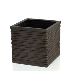 Donica Venezia z efektem rdzy na metalu i efektownymi żłobieniami 35x35x35