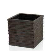 Donica Venezia z efektem rdzy na metalu i efektownymi żłobieniami 35x35x35