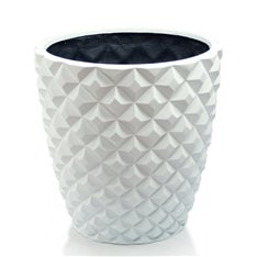 Milano elegancka donica o geometrycznej fakturze 43x43x43