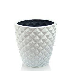 Milano elegancka donica o geometrycznej fakturze 35x35x35