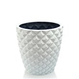 Milano elegancka donica o geometrycznej fakturze 35x35x35