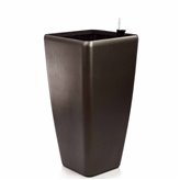 Modena funkcjonalna donica w kolorze metallic espresso z wkładem nawadniającym 40x40x75