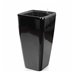 Modena Glossy funkcjonalna donica w kolorze czarnym z wkładem nawadniającym 30x30x56