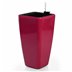 Modena Glossy funkcjonalna donica w kolorze czerwonym z wkładem nawadniającym 22x22x41