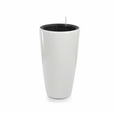 Modena reprezentacyjna donica w kolorze glossy white z wkładem nawadniającym 32x32x58