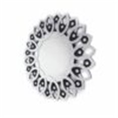 Kristina ekskluzywne lustro okrągłe w dekoracyjnej lustrzanej ramie w kształcie płatków kwiatów 120 cm