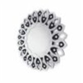 Kristina ekskluzywne lustro okrągłe w dekoracyjnej lustrzanej ramie w kształcie płatków kwiatów 120 cm