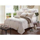 Bianco pościel bawełniana premium w beżowym kolorze 160/200 cm