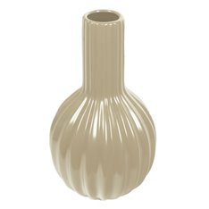 Kremowy wazon w niepowtarzalnym kształcie pąka maku 20x17,5 cm