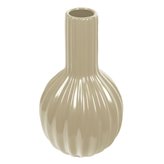 Kremowy wazon w niepowtarzalnym kształcie pąka maku 20x17,5 cm