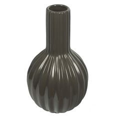 Brązowy wazon w niepowtarzalnym kształcie pąka maku