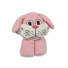 Zając urocza przytulanka/kocyk w pięknych odcieniach różu z miękkiego materiału