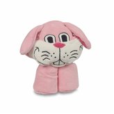 Zając urocza przytulanka/kocyk w pięknych odcieniach różu z miękkiego materiału