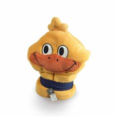 Kaczuszka urocza przytulanka/kocyk w pięknych odcieniach żółci z miękkiego materiału