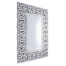 Lustro prostokątne dekoracyjne w bogato zdobionej ramie złożonej z kryształków 80/120 cm Bell