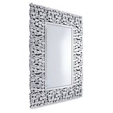 Lustro prostokątne dekoracyjne w bogato zdobionej ramie złożonej z kryształków 80/120 cm Bell