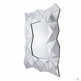 Amber silver lustro prostokątne w szklanej wielofasetowej ramie 80/120 cm