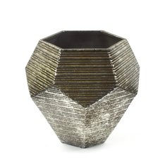 Wazon dekoracyjny metaloplastyka pięciobok 25 cm