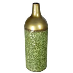 Wazon dekoracyjny odcienie zieleni i miedzi o nieregularnej powierzchni 53 cm