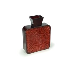 Wazon dekoracyjny w odcieniu głębokiej czerwieni i ciekawej fakturze