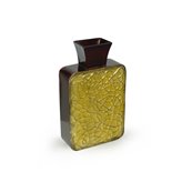 Wazon dekoracyjny o nieregularnej powierzchni utrzymanej w odcieniach jaskrawej żółci