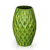 Wazon dekoracyjny geometryczna powierzchnia intensywna zieleń 40 cm
