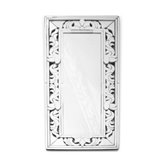 Claris niespotykane lustro prostokątne w lustrzanej zdobionej ramie z motywem roślinnym 80/160 cm