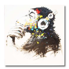 Monkey obraz ręcznie malowany na płótnie