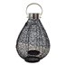 Lampion czarny metalowy z siateczki ze srebrnym uchwytem PV-118158