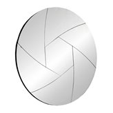 Lustro okrągłe wytworne złożone z trójkątnych szklanych elementów 90 cm Pallotta