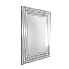 Lustro prostokątne w ozdobnej schodkowo ułożonej ramie 80/140 cm Leone