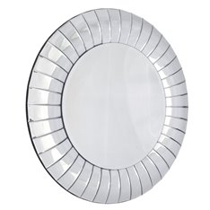 Lustro luksusowe okrągłe w dekoracyjnej lustrzanej wypukłej ramie 80 cm Corrao