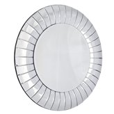 Lustro luksusowe okrągłe w dekoracyjnej lustrzanej wypukłej ramie 80 cm Corrao