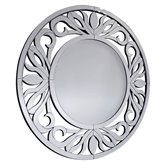 Strozzi lustro okrągłe o bogato zdobionej ażurowej ramie z fazowanego szkła 100 cm
