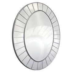 Pico oryginalne okrągłe lustro w ramie z mniejszych luster ułożonych spiralnie 80/120 cm
