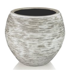 Catania niespotykana donica o fakturze skały wapiennej w kolorze écru 46x46x40