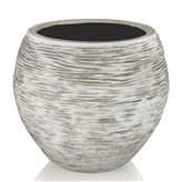 Catania niespotykana donica o fakturze skały wapiennej w kolorze écru 46x46x40