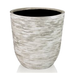 Catania niespotykana donica o fakturze skały wapiennej w kolorze écru 41x41x42